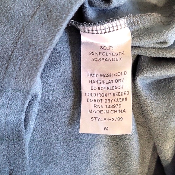 EUC faux suede Charlotte Russe women's green cutout lace waist mini dress, M - Picture 7 of 7